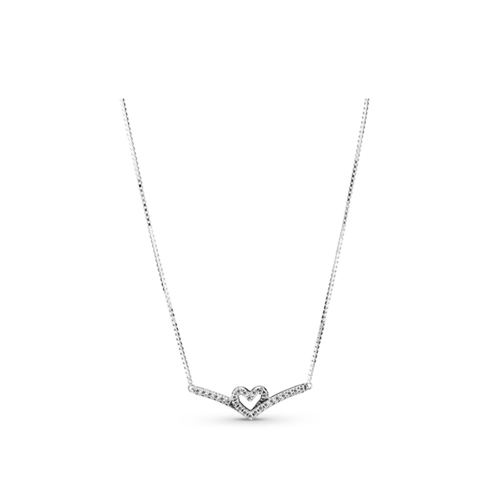 Pandora Wishbone Heart Necklace